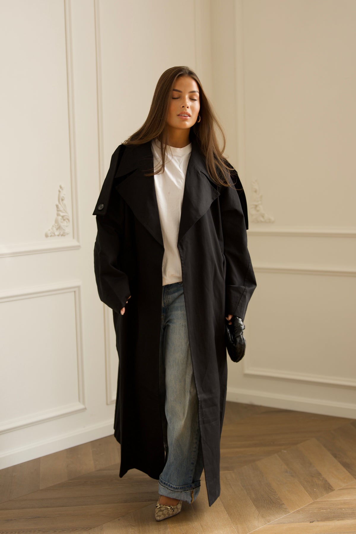 Oversized Trenchcoat - Black-2