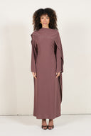 Pearl Dress With Cape - Dusty Rose