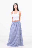Picnic Check Skirt - Dark Blue