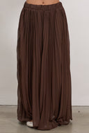 Plisse Skirt - Brown