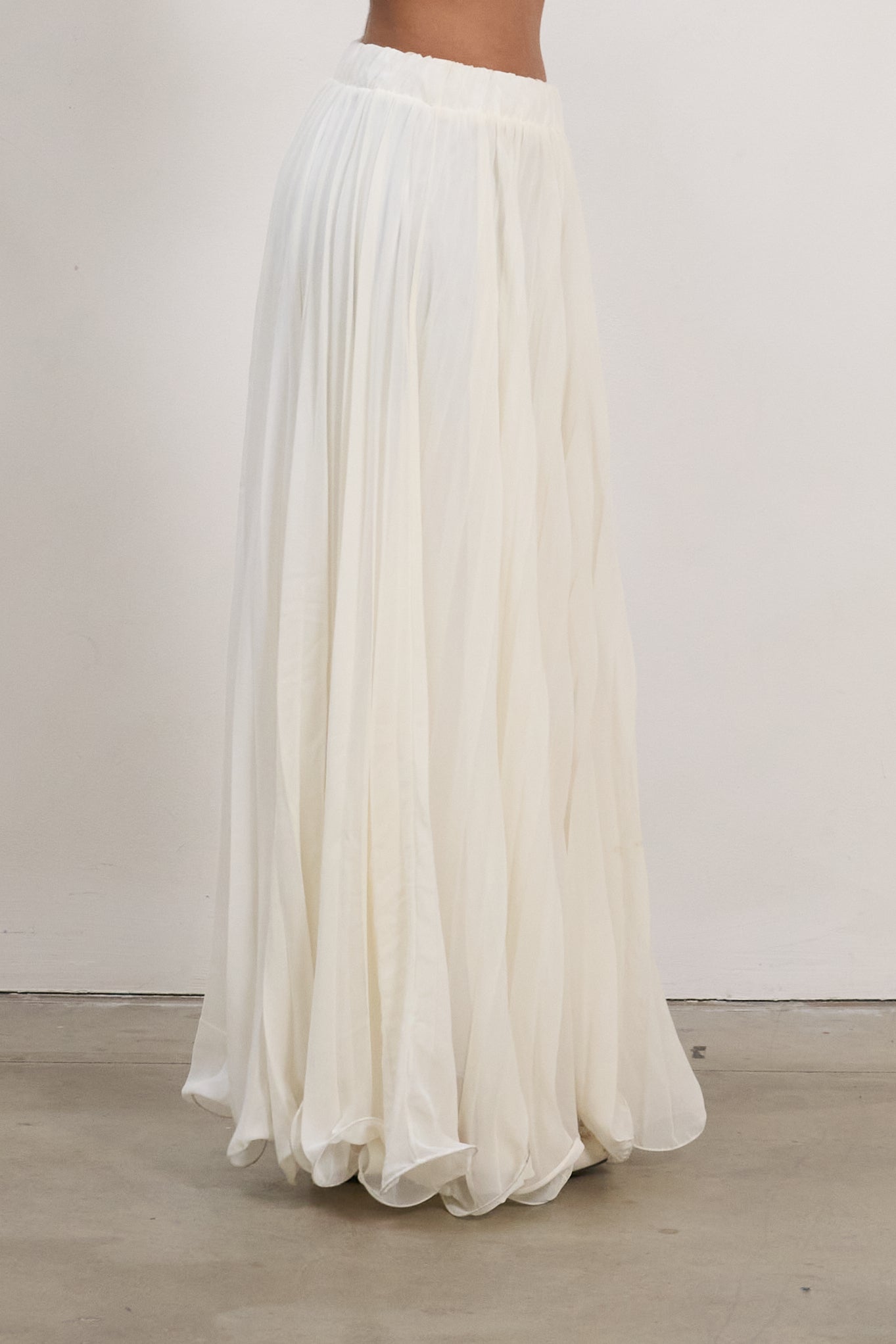 Plisse Skirt - White