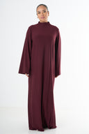 Premium Jersey Abaya - Bordeaux