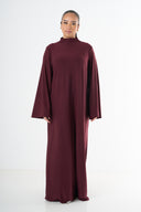 Premium Jersey Abaya - Bordeaux