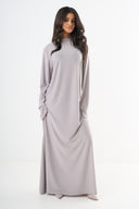 Premium Jersey Abaya - Stone