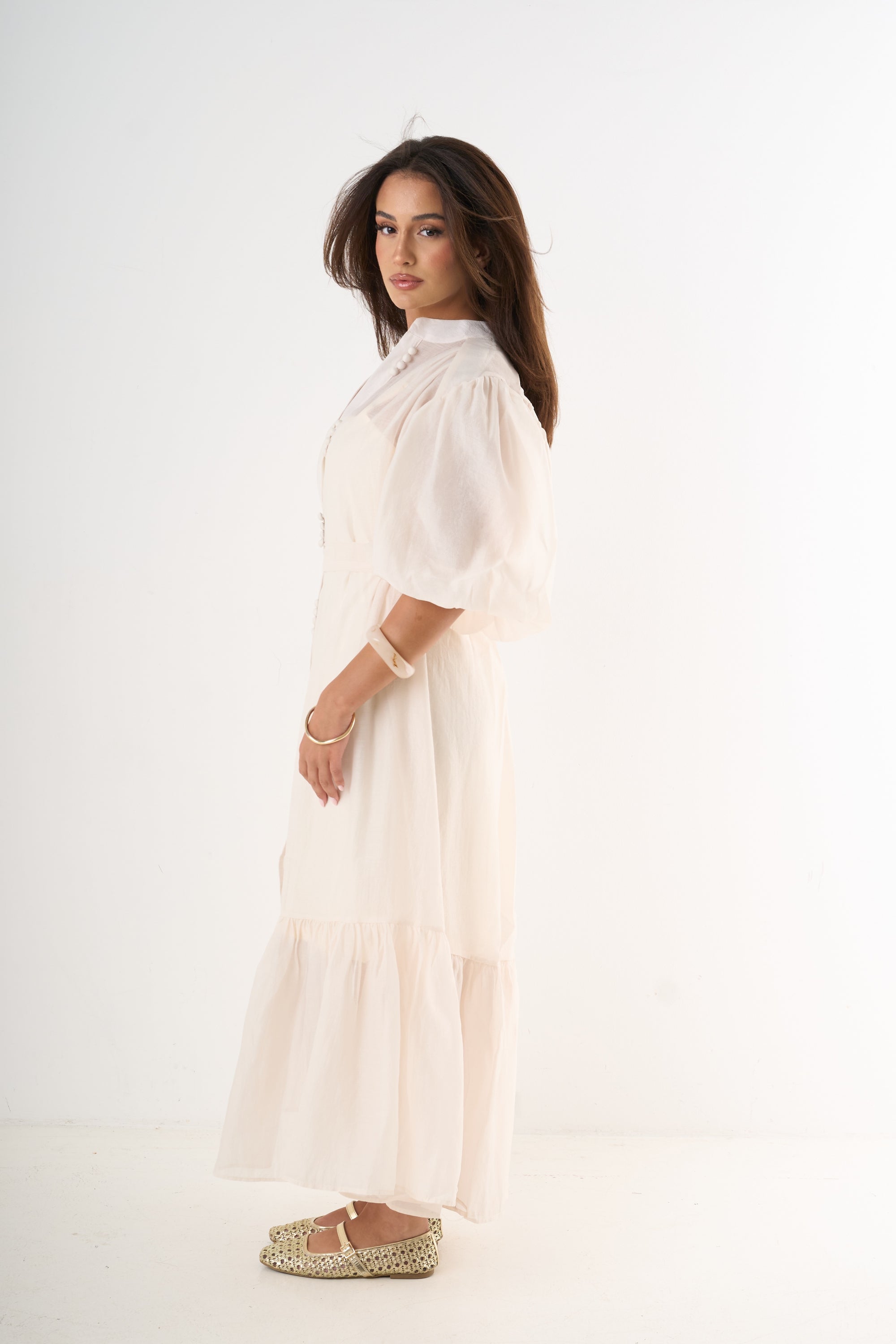 Puffed Maxi Dress