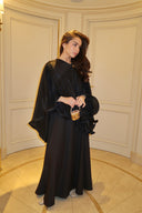 Ruffle Poncho - Black