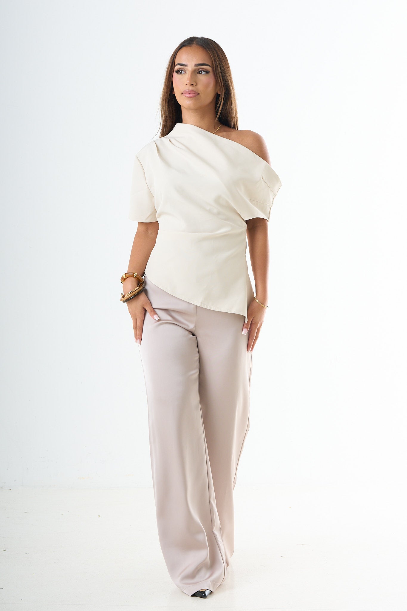 Silky pants - Taupe-2