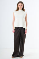 Sleeveless Knit Top - Cream