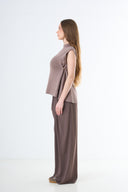 Sleeveless Knit Top - Taupe