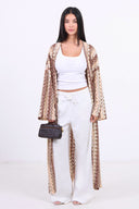 Summer Wave Kimono - Brown