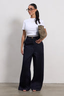 Wide Leg Denim Trousers