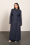 Wool Blend Waist Coat - Grey