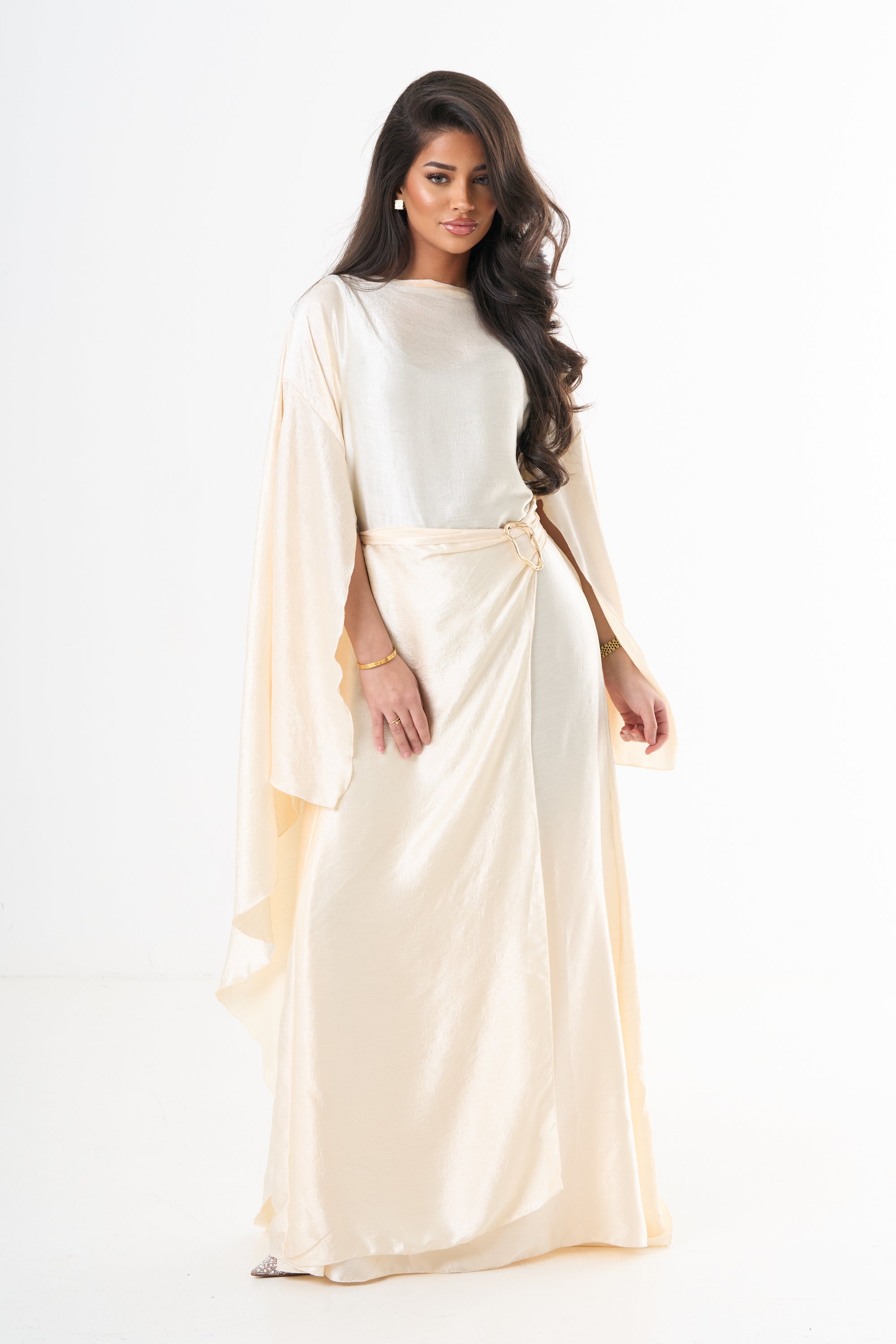 Layali Draped Belt Dress
