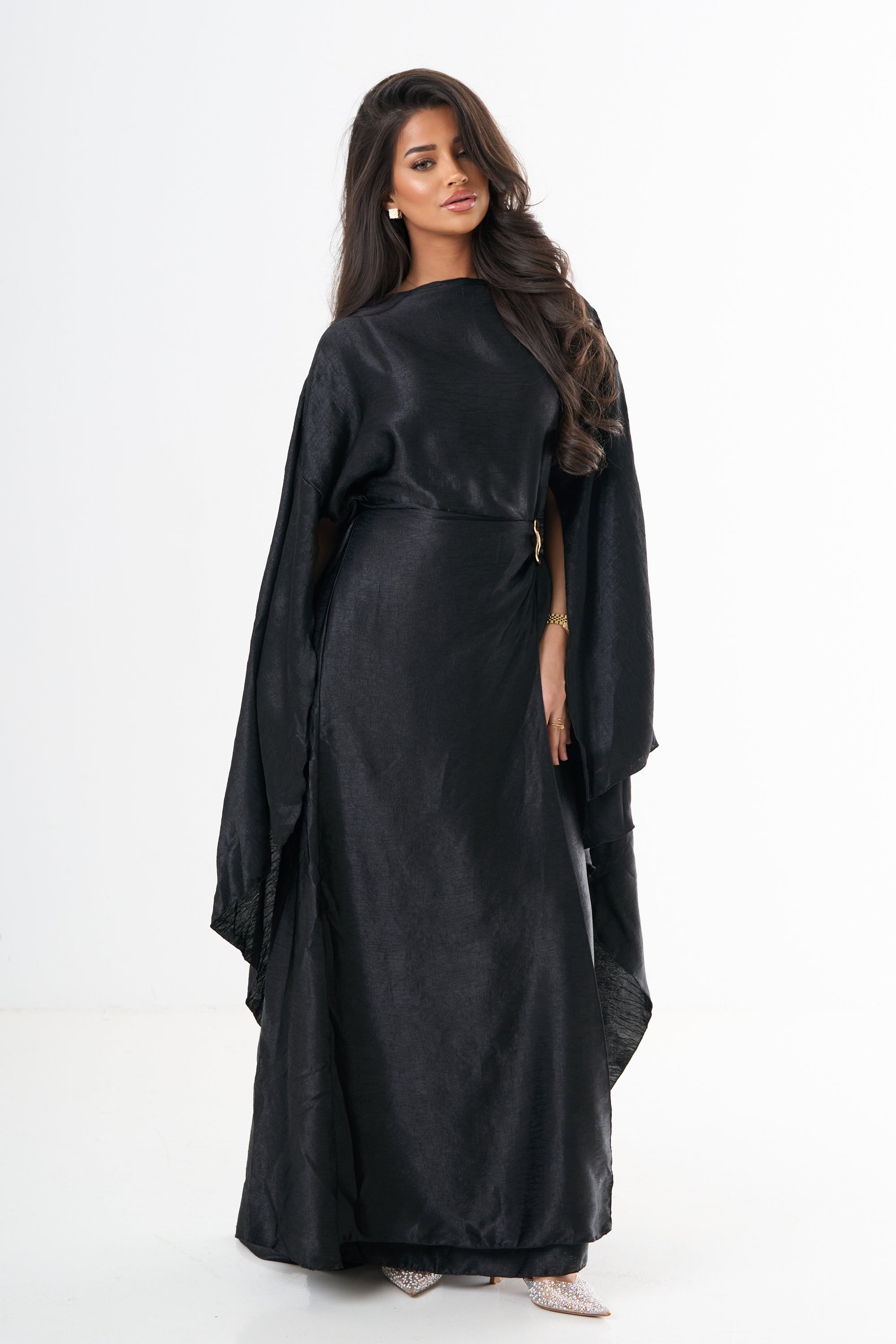 Layali Draped Belt Dress