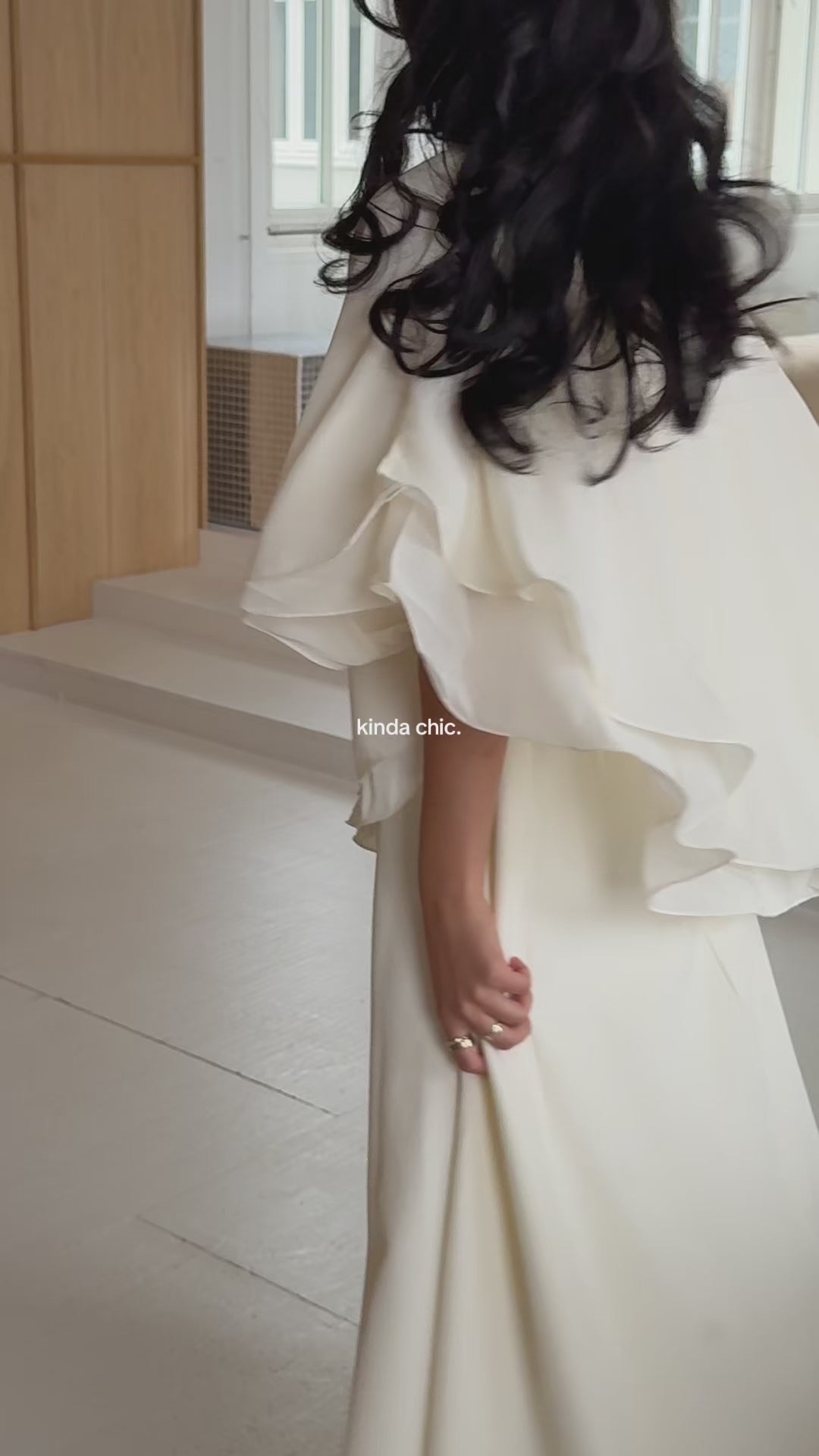 Blouse Poncho - Cream-5