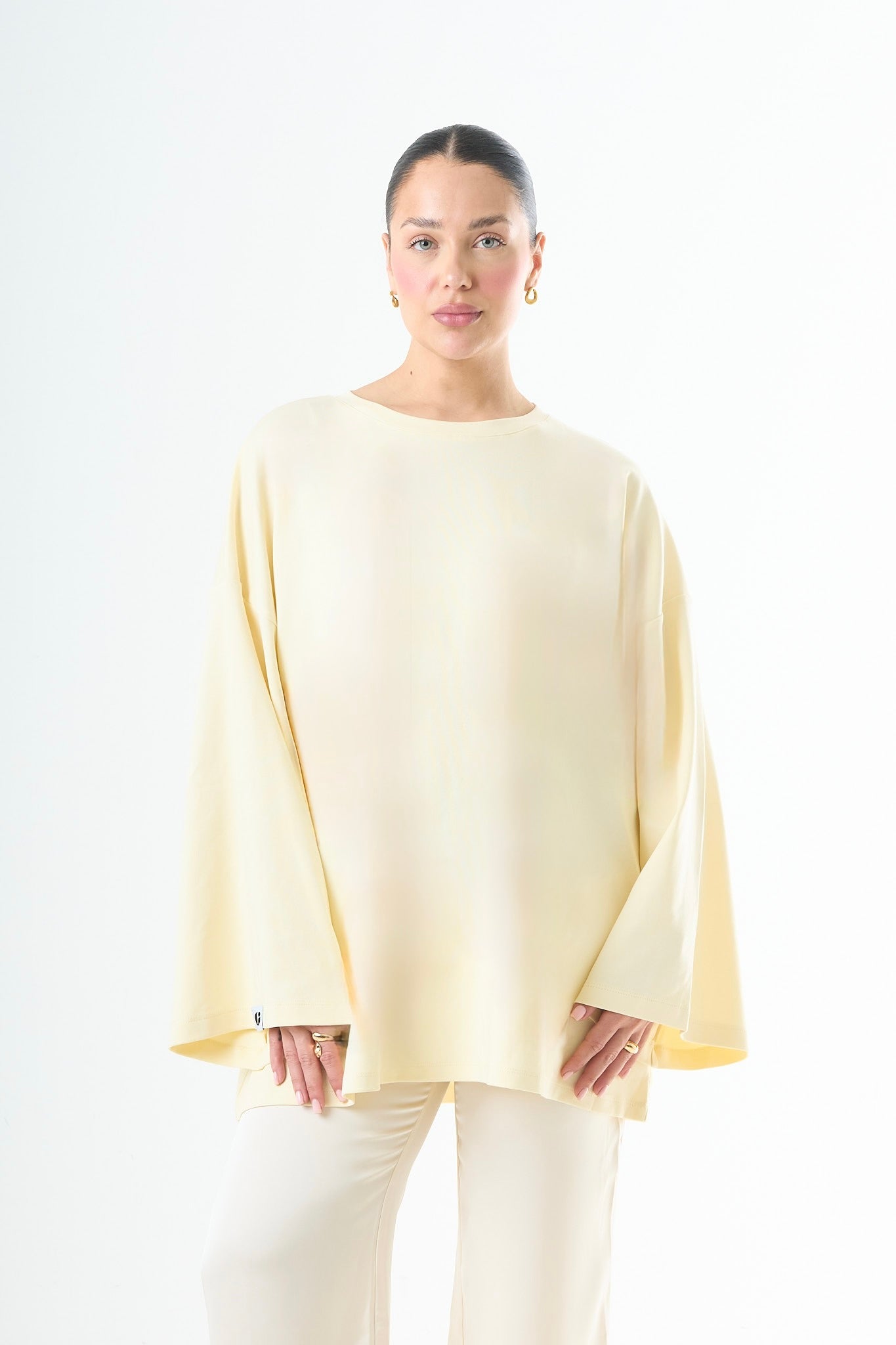 Premium Oversized Long Sleeve - Butter Yellow-1